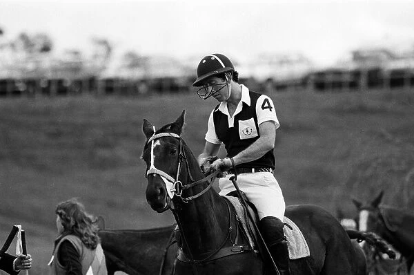 Charles, Prince of Wales playing polo during his visit to Auckland, New Zealand