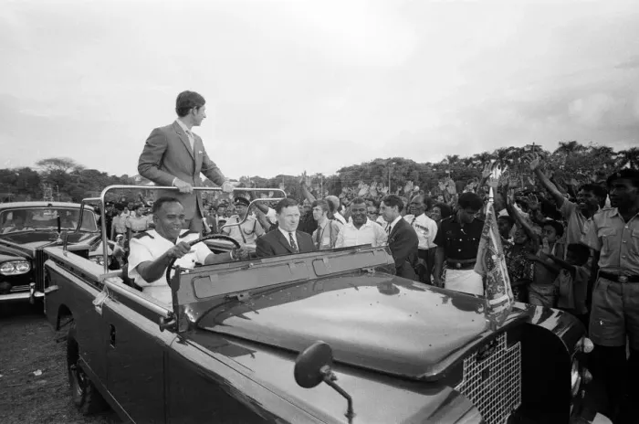 Framed Print : Charles, Prince of Wales, visits Levuka Island, Fiji. 11th October 1970 Framed Print : Charles, Prince of Wales, visits Levuka Island, Fiji. 11th October 1970