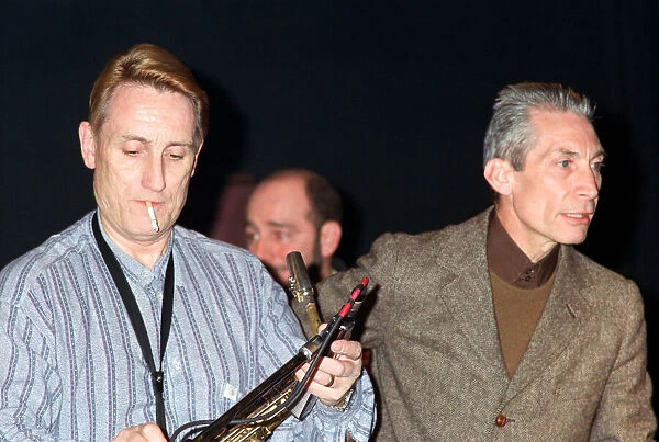 Charlie Watts, The Rolling Stones drummer (right), at Ronnie Scott s