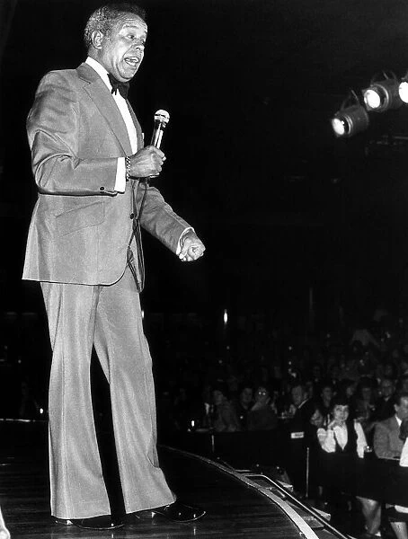 Charlie Williams Comedian - January 1976 at Jolees in Stoke on Trent A©Mirrorpix