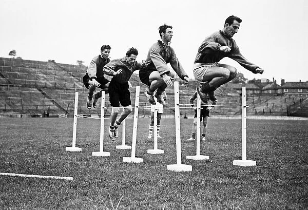 Charlton Athletic team training exercises at the Valley