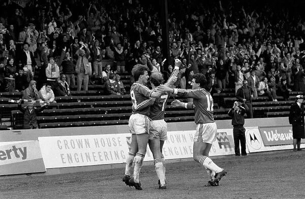 Charlton v. Leeds United. 23rd May 1987. Jim Melrose celebrates scoring