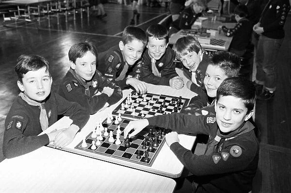 Checkmates... These youngsters were among 35 cubs from the Holme Valley district