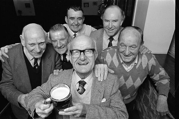 Cheers... Kirkheaton Cricket and Bowling Club veteran Mr Fred Taylor (centre