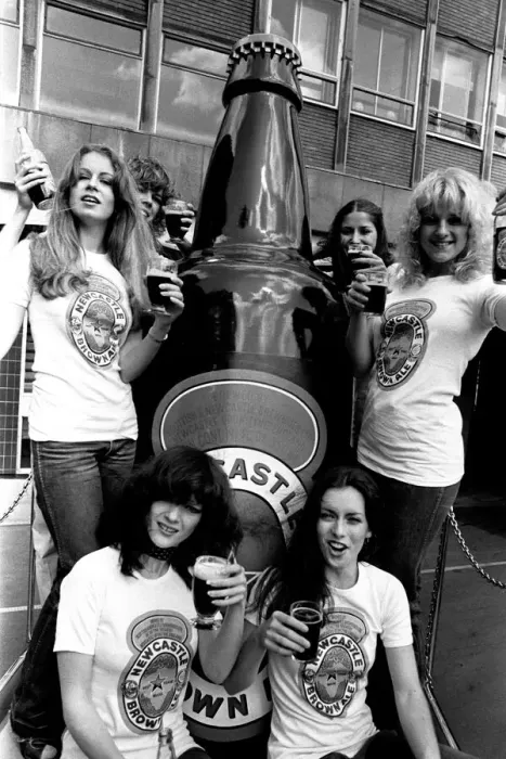 Framed Print : Cheers! Pans People sample a few pints of Newcastle Brown Ale during their Festival