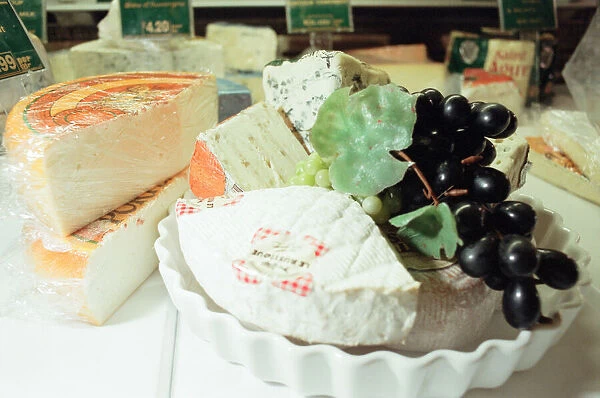 Cheese Selection, displayed in shop. 22nd February 1999