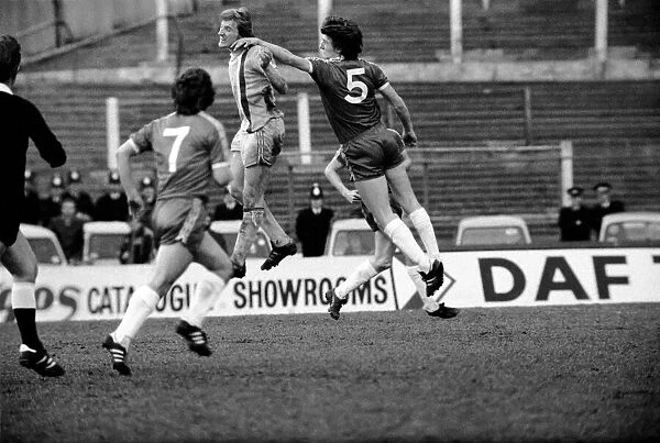 Chelsea 1 v. Cardiff 0. Division 2 football. March 1980 LF01-34-097