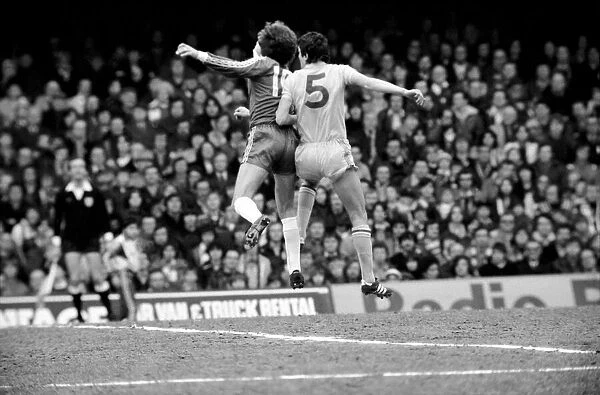 Chelsea 1 v. Cardiff 0. Division 2 football. March 1980 LF01-34-045