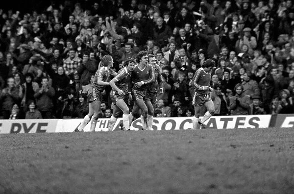 Chelsea 4 v. Newcastle United 0. Division 2 Football January 1980 LF01-02-002