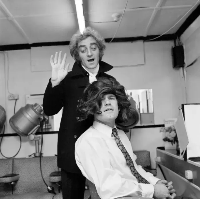 Framed Print : Chelsea football player David Webb opens a wig boutique and hairdresser in London