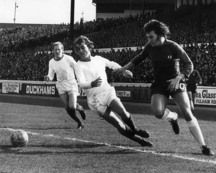 Framed Print : Chelsea v Crystal Palace Division One Football Steve Kember of Palace left Framed Print : Chelsea v Crystal Palace Division One Football Steve Kember of Palace left