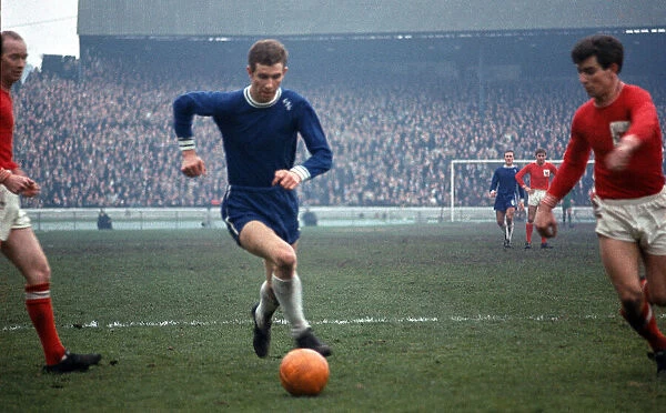 Chelsea v Nottingham Forest 1965-1966 Season Peter Osgood of Chelsea with the ball