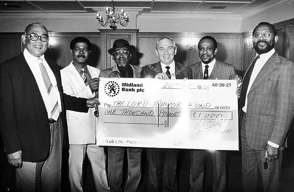 Cheque Presentation by Members of the West Indian Community Association, 1
