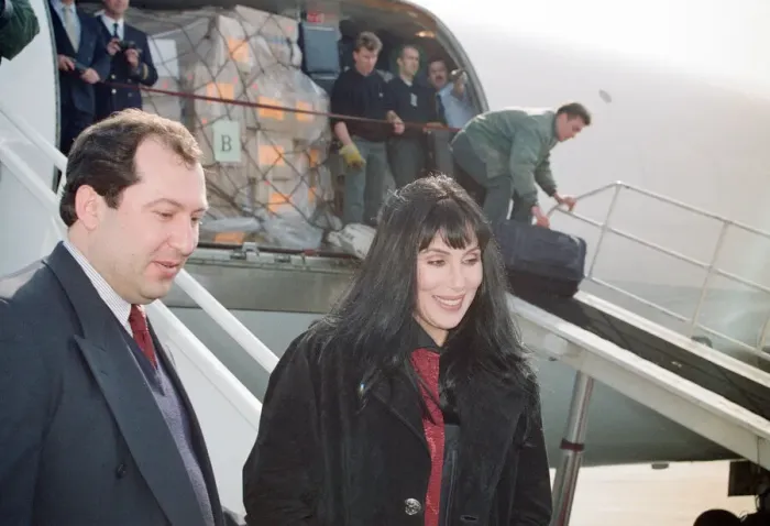 Framed Print : Cher, American singer and actress at London Gatwick Airport Framed Print : Cher, American singer and actress at London Gatwick Airport