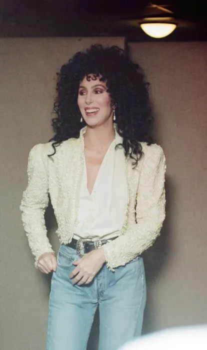 Framed Print : Cher, American singer backstage, ahead of her concert, Heart of Stone Tour