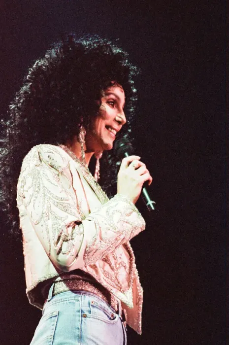 Framed Print : Cher, American singer, Heart of Stone Tour, concert at the Point Theatre, Dublin, Ireland