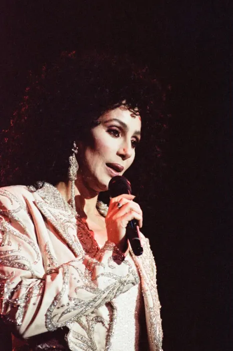 Framed Print : Cher, American singer, Heart of Stone Tour, concert at the Point Theatre, Dublin, Ireland Framed Print : Cher, American singer, Heart of Stone Tour, concert at the Point Theatre, Dublin, Ireland