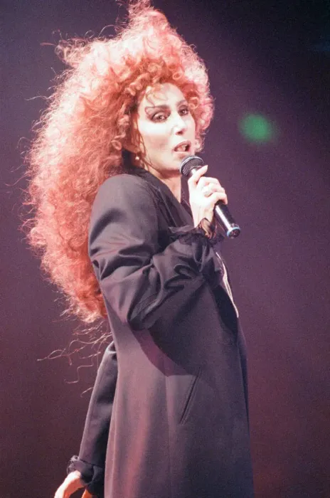 Framed Print : Cher, American singer, Love Hurts Tour, concert at Wembley Arena, London Framed Print : Cher, American singer, Love Hurts Tour, concert at Wembley Arena, London