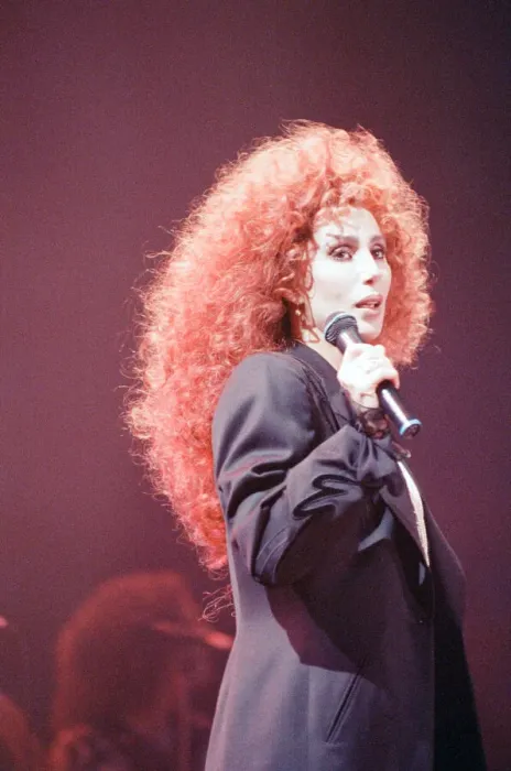 Framed Print : Cher, American singer, Love Hurts Tour, concert at Wembley Arena, London