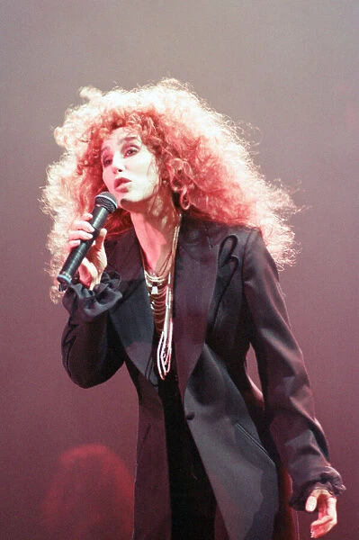 Cher, American singer, Love Hurts Tour, concert at NEC Arena, Birmingham