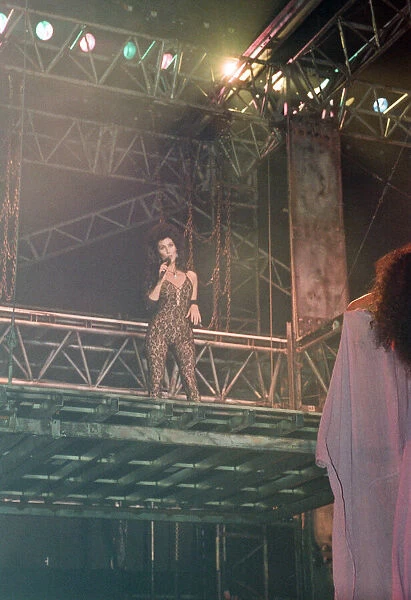 Cher, American singer performing on stage, during Heart of Stone Tour