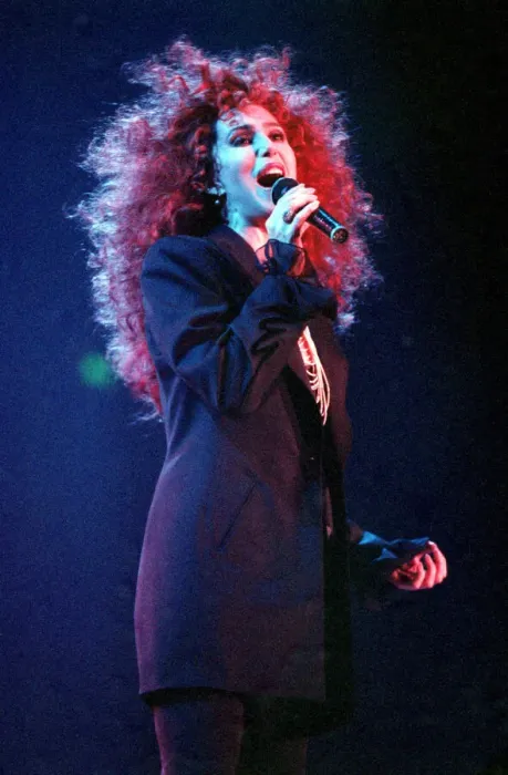 Framed Print : Cher performing at Wembley Arena, London for the Love Hurts Tour - 6th May 1992