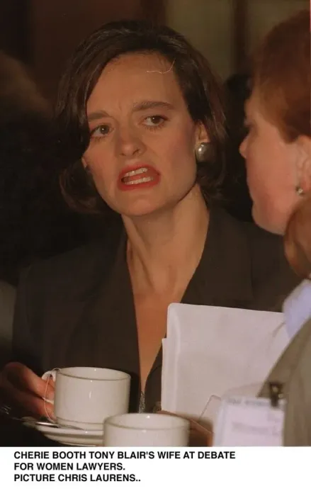 Framed Print : Cherie Blair wife of Labour leader Tony Blair at a debate for Women lawyers