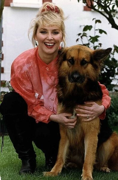 Cheryl Baker TV Presenter with dog named malx