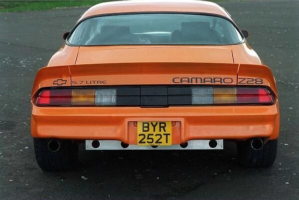 Chevrolet Camaro owned by Allan Billingham March 1998 Orange paint rear view
