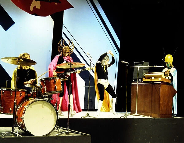 Chicory Tip - Pop Group seen here during rehearsals for the BBC television