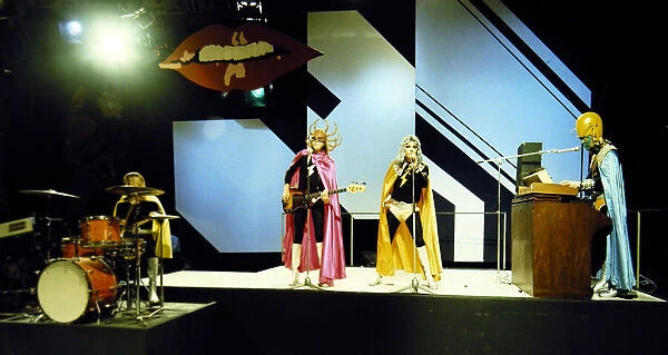 Chicory Tip - Pop Group seen here during rehearsals for the BBC television