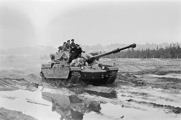 Chieftan Tank on exercise. 1966