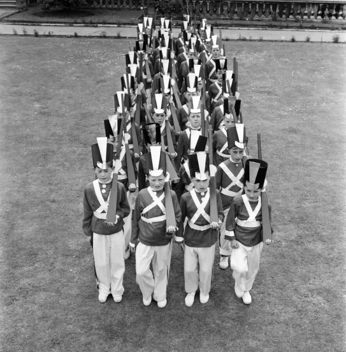 Framed Print : Children: Actors toy soldiers on parade: Toy soldiers painting whilst rehearsing at St Framed Print : Children: Actors toy soldiers on parade: Toy soldiers painting whilst rehearsing at St