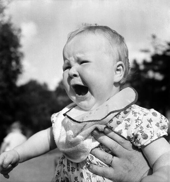 Children: Baby: Expressions: Crying. July 1953 D3848