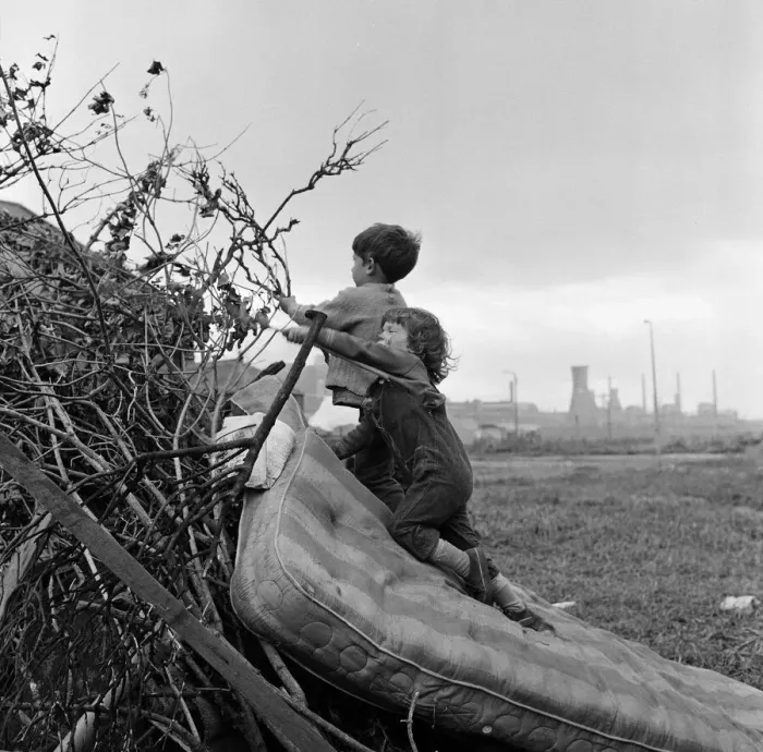 Framed Print : Children building a bonfire on Teesside. 1971 Framed Print : Children building a bonfire on Teesside. 1971
