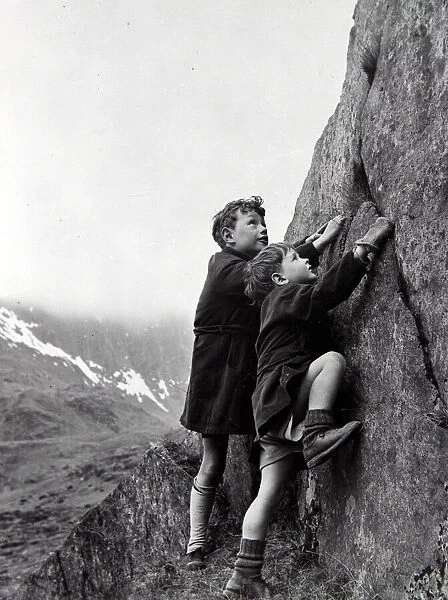 Children climbing on Snowdon, Circa 1940