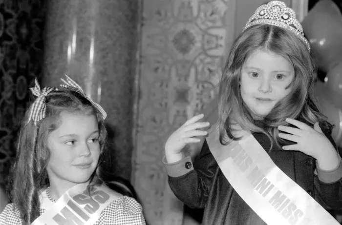 Framed Print : Children: Cute: Competitions: Tiny Tots Line Up For Mini Miss U. K Framed Print : Children: Cute: Competitions: Tiny Tots Line Up For Mini Miss U. K