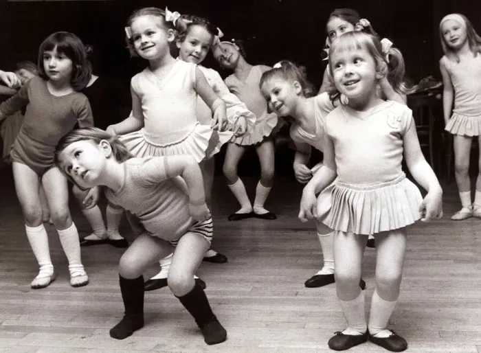Framed Print : Children dancing during a ballet class at the Morgan Alsanoff Stage School in London in Framed Print : Children dancing during a ballet class at the Morgan Alsanoff Stage School in London in