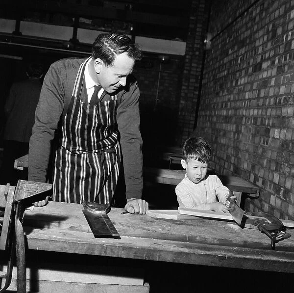 Children doing woodwork at Birmingham Art Centre, Birmingham, West Midlands