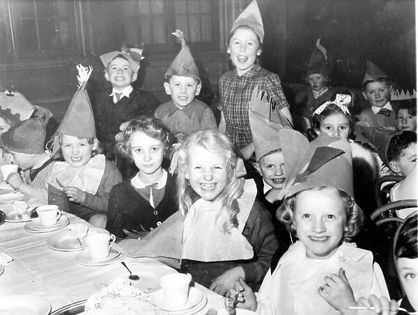 Children enjoying themselves at the 1951 Daily Mirror Childrens Christmas party