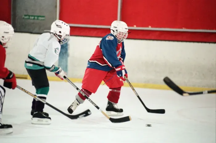 Framed Print : Children enjoying a game of ice hockey during half term at Billingham Forum Framed Print : Children enjoying a game of ice hockey during half term at Billingham Forum