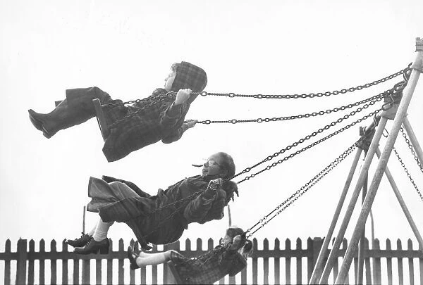 Children enjoying the swings