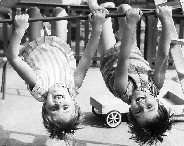 Children show how its done in gymnastic sense in 1968 Local Caption