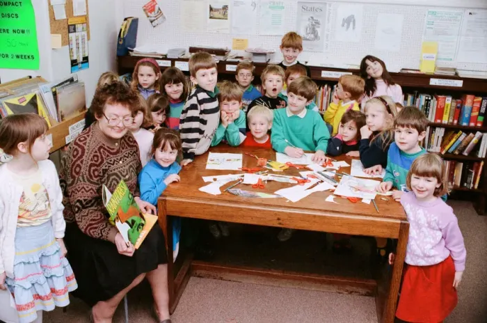 Framed Print : Children at Honley Library indulge in a bit of Jungle Fun