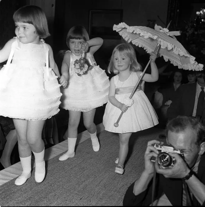 Framed Print : Children modeling their American designer clothes. Model is Cathryn Harrison Grand Framed Print : Children modeling their American designer clothes. Model is Cathryn Harrison Grand