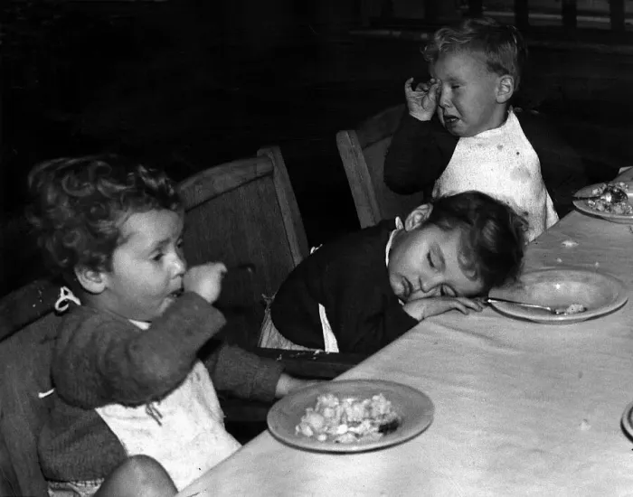 Framed Print : Children Nursery November 1949 - Jimmy Betts (2) had just finished his dinner Framed Print : Children Nursery November 1949 - Jimmy Betts (2) had just finished his dinner