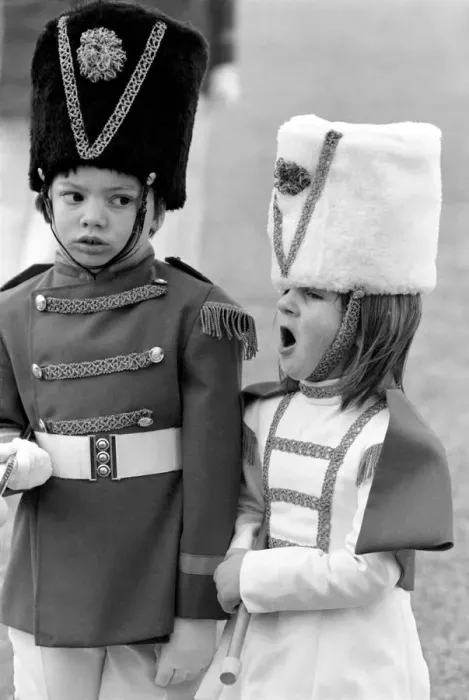 Framed Print : Children: Passing Out Parade: 4 year old Joanne Cardy and 6 year old Kevin Hunt both Framed Print : Children: Passing Out Parade: 4 year old Joanne Cardy and 6 year old Kevin Hunt both