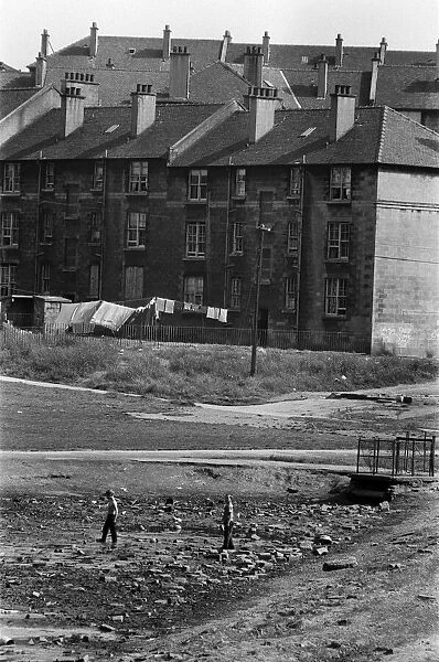 Children playing in the Blackhill area of Glasgow, Scotland. 22nd July 1971