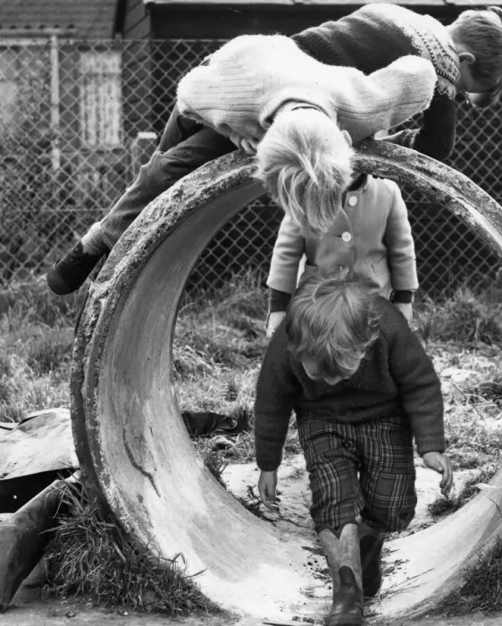 Framed Print : Children playing Cambridge, 10th April 1964, Children Playground Feature Framed Print : Children playing Cambridge, 10th April 1964, Children Playground Feature