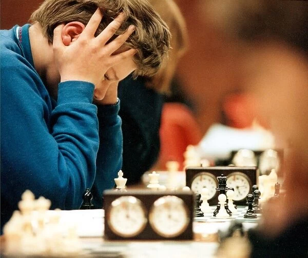 Children playing in a chess competition